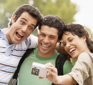 Friends Taking Picture of Themselves